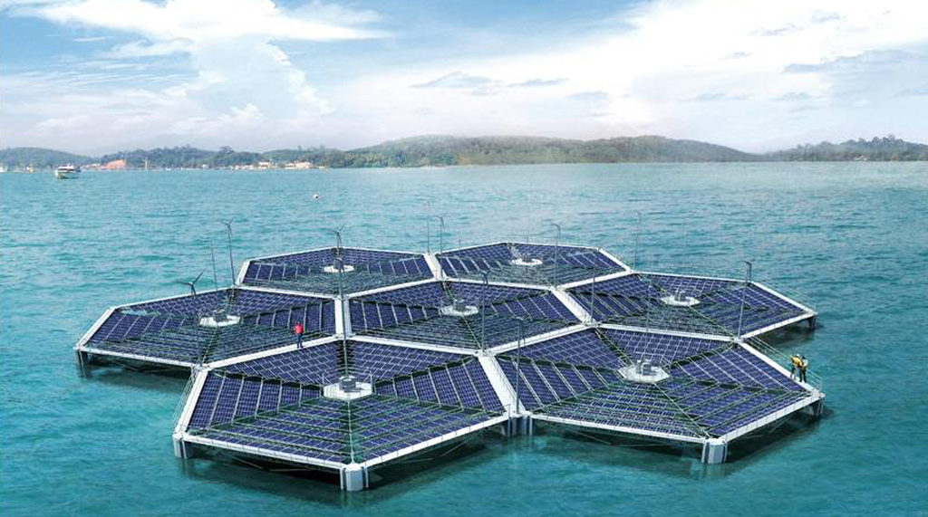 Floating Solar Island in India